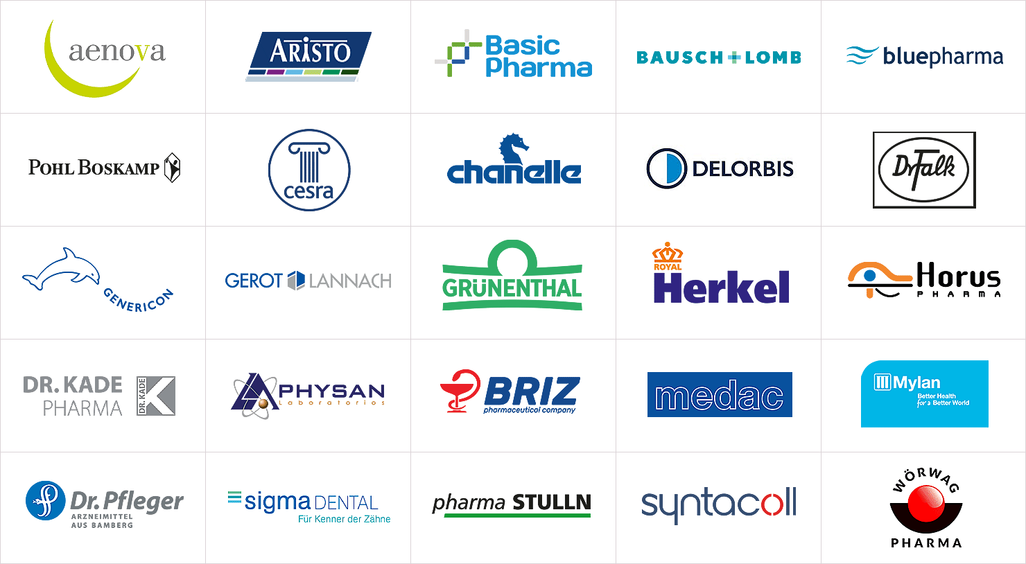 Arvato-Systems_Logosammlung-CSDB Serialisierung in der pharmazeutischen Industrie mit Arvato CSDB - Kundenlogos