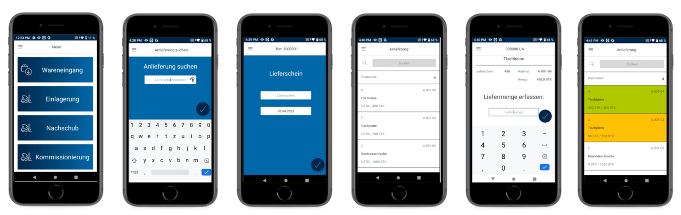 Vereinnahmung App - platbricks® WMS